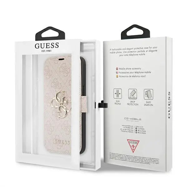 Guess GUBKP13X4GMGPI iPhone 13 Pro Max 6.7’’ pink/pink book 4G Big Metal Logo - Cell phone cases and covers<<<HurtelXML