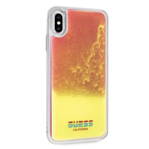 Guess GUHCI65GLCPI iPhone Xs Max różowy /pink hard case California Glow in the dark - Cell phone cases