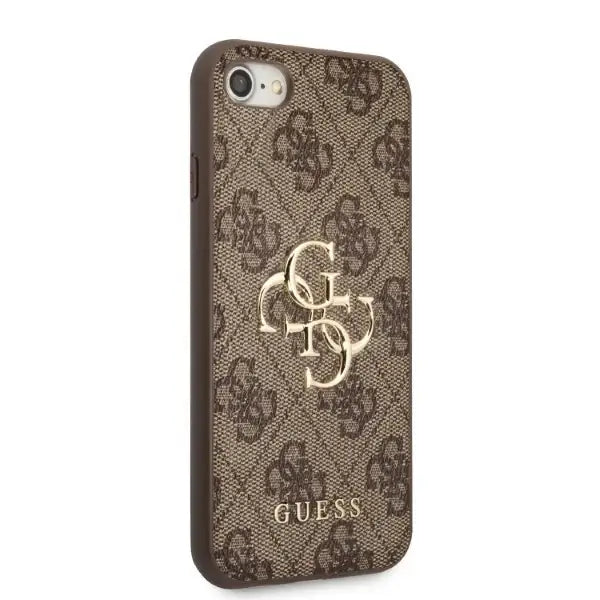 Guess GUHCI84GMGBR iPhone 7/8/SE 2020/2022 brown/brown hardcase 4G Big Metal Logo - Cell phone cases