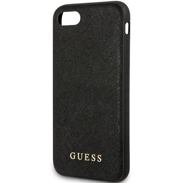 Guess GUHCI8PSASBBK iPhone 7/8 / SE 2020 / SE 2022 black/black Saffiano Strap - Cell phone cases and covers<<<HurtelXML