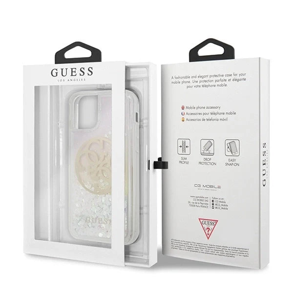 Guess GUHCN58LGIRGP iPhone 11 Pro hard case Gradient Liquid Glitter Circle Logo - Cell phone cases