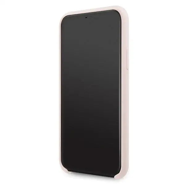 Guess GUHCN58LS4GLP iPhone 11 Pro light pink/light pink hard case Silicone 4G Tone On Tone - Cell phone cases