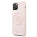 Guess GUHCN58LS4GLP iPhone 11 Pro light pink/light pink hard case Silicone 4G Tone On Tone - Cell phone cases