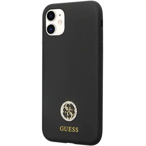 Guess GUHCN614DGPK Case for iPhone 11 / Xr - Black Silicone Logo Strass 4G - Cell phone cases and covers<<<HurtelXML