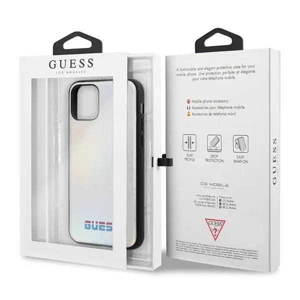 Guess GUHCN65BLD iPhone 11 Pro Max silver/silver hard case Iridescent - Cell phone cases and covers<<<HurtelXML