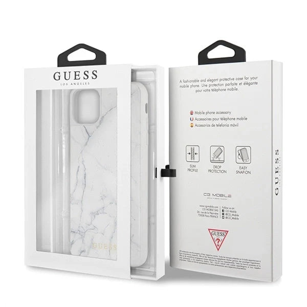 Guess GUHCN65HYMAWH iPhone 11 Pro Max white/white Marble - Cell phone cases and covers<<<HurtelXML