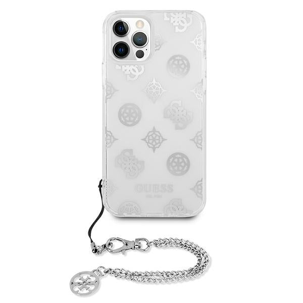 Guess GUHCP12LKSPESI iPhone 12 Pro Max 6.7’’ silver/silver hardcase Peony Chain Collection - Cell phone cases