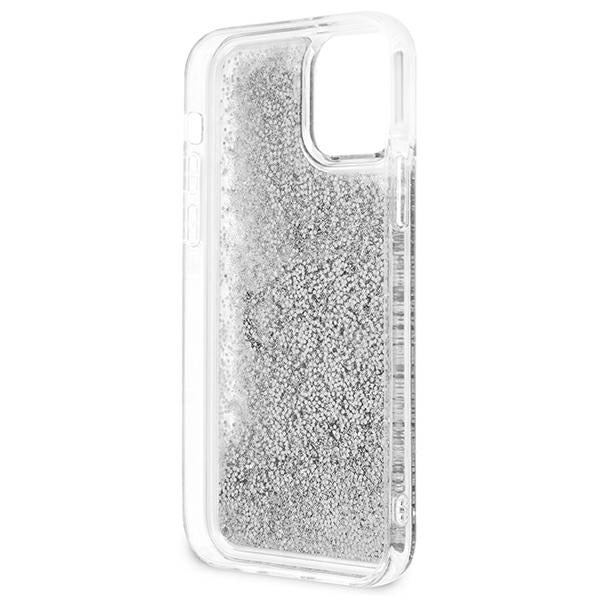 Guess GUHCP12LLG4GSI iPhone 12 Pro Max 6.7’’ silver/silver hardcase 4G Big Liquid Glitter - Cell phone cases