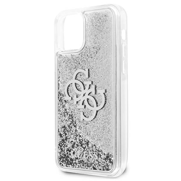 Guess GUHCP12LLG4GSI iPhone 12 Pro Max 6.7’’ silver/silver hardcase 4G Big Liquid Glitter - Cell phone cases