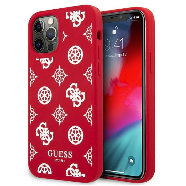 Guess GUHCP12LLSPEWRE iPhone 12 Pro Max 6.7’’ red/red hard case Peony Collection - Cell phone cases