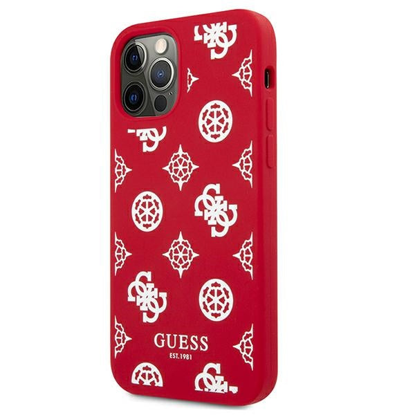 Guess GUHCP12LLSPEWRE iPhone 12 Pro Max 6.7’’ red/red hard case Peony Collection - Cell phone cases