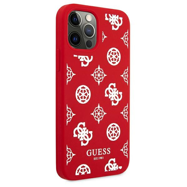 Guess GUHCP12LLSPEWRE iPhone 12 Pro Max 6.7’’ red/red hard case Peony Collection - Cell phone cases