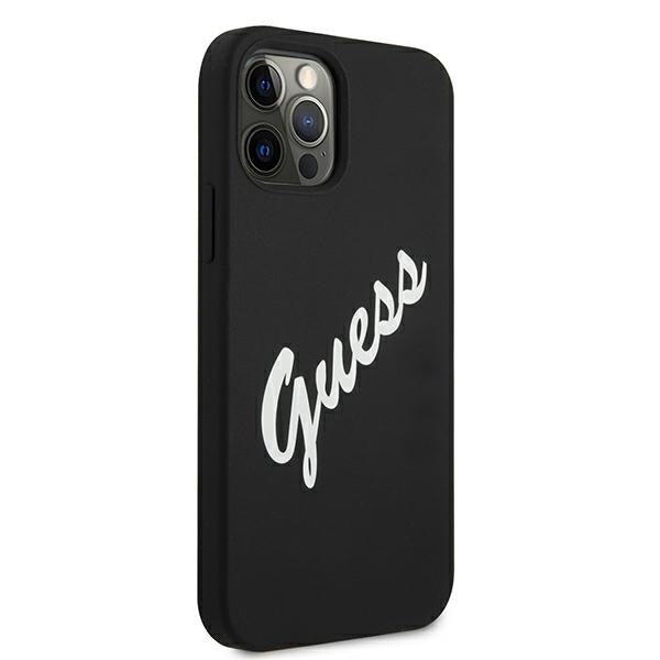 Guess GUHCP12LLSVSBW iPhone 12 Pro Max 6.7’’ black/white hardcase Silicone Vintage - Cell phone cases