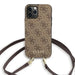 Guess GUHCP12MCB4GB iPhone 12/12 Pro 6.1 ’brown / brown hardcase 4G Crossbody Cardslot - Cell phone cases