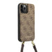 Guess GUHCP12MCB4GB iPhone 12/12 Pro 6.1 ’brown / brown hardcase 4G Crossbody Cardslot - Cell phone cases