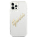 Guess GUHCP12MKTRSVGO iPhone 12/12 Pro 6.1’’ Transparent hardcase Vintage Script Gold - Cell phone cases