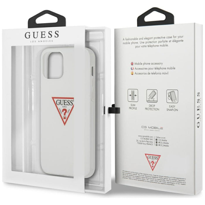 Guess GUHCP12MPCUCTLWH iPhone 12/12 Pro 6.1’’ white/white hardcase Triangle Collection - Cell phone cases