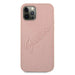 Guess GUHCP12MRSAVSRG iPhone 12/12 Pro 6.1’’ pink/pink hardcase Saffiano Vintage Script - Cell phone cases