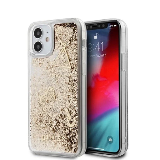 Guess GUHCP12SGLHFLGO iPhone 12 mini 5,4’’ gold/złoty hardcase Glitter Charms - Cell phone cases and covers<<<HurtelXML