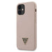 Guess GUHCP12SLSTMLP iPhone 12 mini 5.4’’ light pink/light pink hardcase Silicone Triangle Logo - Cell phone cases