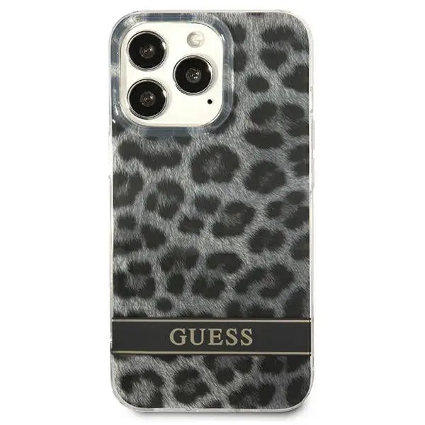 Guess GUHCP13LHSLEOK iPhone 13 Pro / 13 6.1’’ grey/grey hardcase Leopard - Cell phone cases and covers<<<HurtelXML
