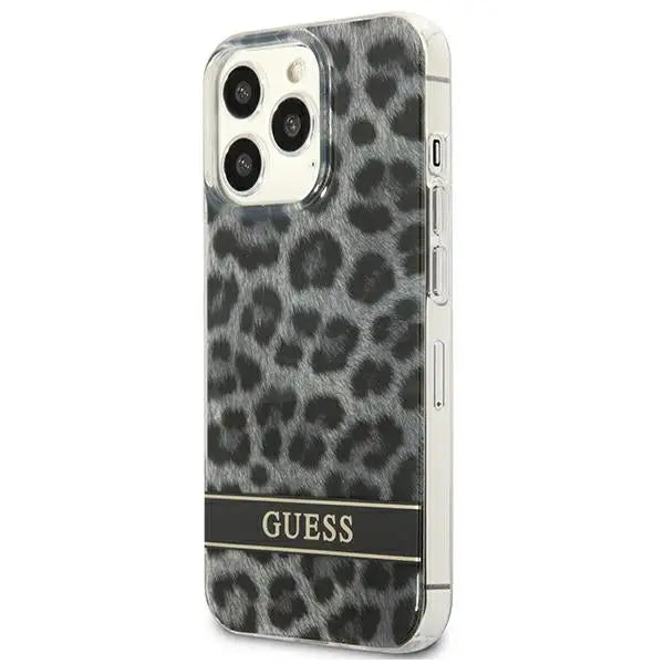 Guess GUHCP13LHSLEOK iPhone 13 Pro / 13 6.1’’ grey/grey hardcase Leopard - Cell phone cases and covers<<<HurtelXML
