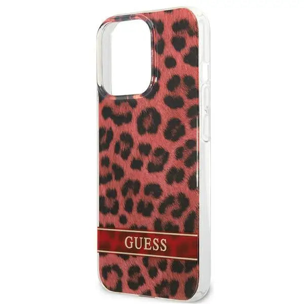 Guess GUHCP13LHSLEOR iPhone 13 Pro / 13 6.1’’ red/red hardcase Leopard - Cell phone cases and covers<<<HurtelXML