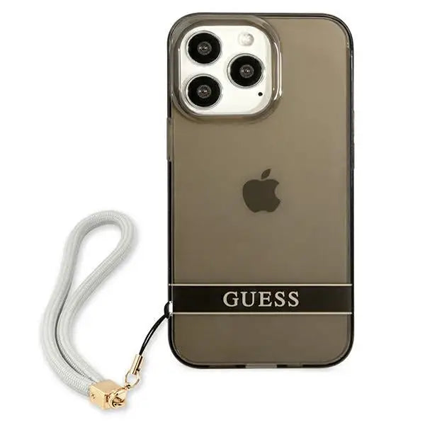 Guess GUHCP13LHTSGSK iPhone 13 Pro / 13 6.1’’ black/black hardcase Translucent Stap - Cell phone cases