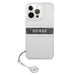 Guess GUHCP13LKB4GGR iPhone 13 Pro / 13 6,1’’ Transparent hardcase 4G Grey Strap Charm - Cell phone cases