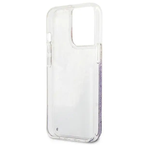 Guess GUHCP13LLFLSU iPhone 13 Pro / 13 6.1’’ purple/purple hardcase Flower Liquid Glitter - Cell phone cases