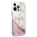 Guess GUHCP13LLGPEPI iPhone 13 Pro / 13 6,1’’ różowy/pink hardcase Peony Liquid Glitter - Cell phone cases