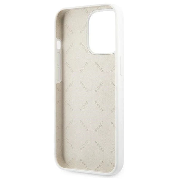 Guess GUHCP13LLS4GGWH iPhone 13 Pro / 13 6,1’’ biały/white hard case Silicone 4G Logo - Cell phone cases