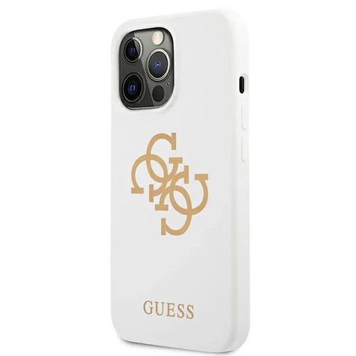 Guess GUHCP13LLS4GGWH iPhone 13 Pro / 13 6,1’’ biały/white hard case Silicone 4G Logo - Cell phone cases