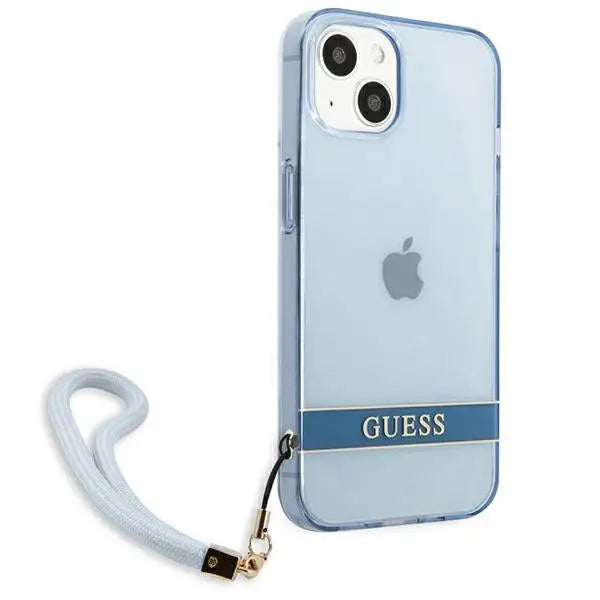 Guess GUHCP13MHTSGSB iPhone 13 6.1 ’blue / blue hardcase Translucent Stap - Cell phone cases and covers<<<HurtelXML