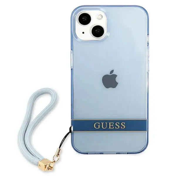 Guess GUHCP13MHTSGSB iPhone 13 6.1 ’blue / blue hardcase Translucent Stap - Cell phone cases and covers<<<HurtelXML