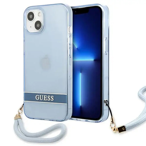 Guess GUHCP13MHTSGSB iPhone 13 6.1 ’blue / blue hardcase Translucent Stap - Cell phone cases and covers<<<HurtelXML