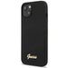 Guess GUHCP13MLSLMGBK iPhone 13 6.1’’ black/black hardcase Silicone Script Gold Logo - Cell phone cases