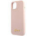 Guess GUHCP13MLSLMGLP iPhone 13 6.1’’ light pink/light pink hardcase Silicone Script Gold Logo - Cell phone cases