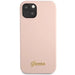 Guess GUHCP13MLSLMGLP iPhone 13 6.1’’ light pink/light pink hardcase Silicone Script Gold Logo - Cell phone cases