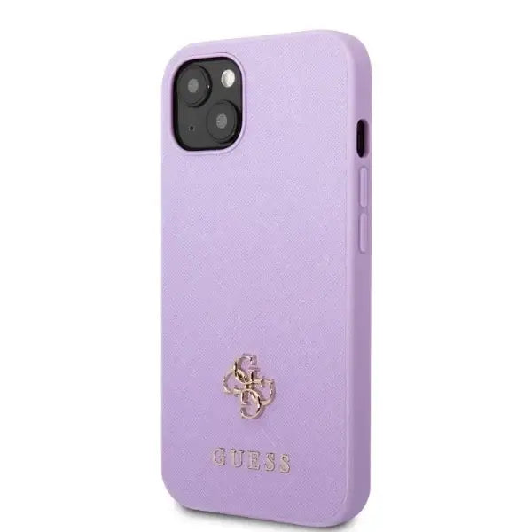 Guess GUHCP13MPS4MU iPhone 13 6.1’’ purple/purple hardcase Saffiano 4G Small Metal Logo - Cell phone cases
