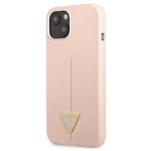 Guess GUHCP13MSLTGP iPhone 13 6.1’’ pink/pink hardcase Silicone Triangle - Cell phone cases and covers<<<HurtelXML