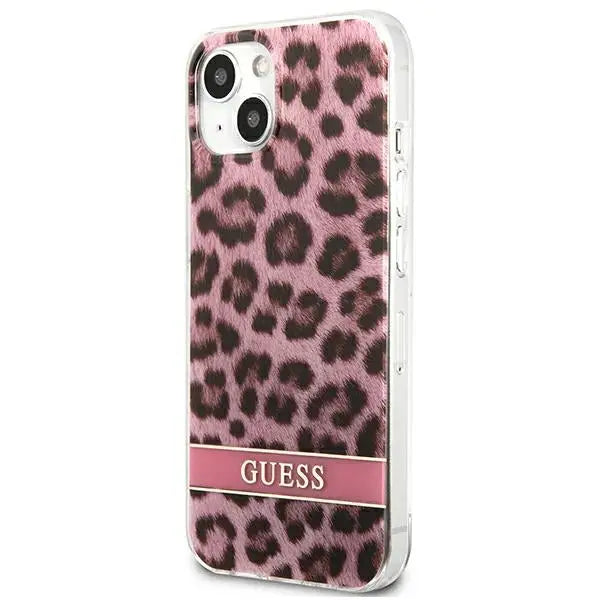 Guess GUHCP13SHSLEOP iPhone 13 mini 5.4’’ pink/pink hardcase Leopard - Cell phone cases and covers<<<HurtelXML