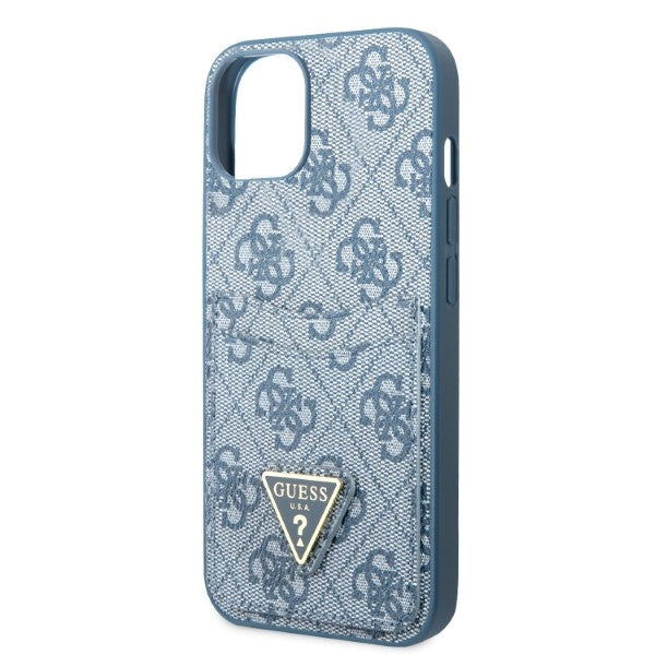 Guess GUHCP13SP4TPB iPhone 13 mini 5.4’’ blue/blue hardcase 4G Triangle Logo Cardslot - Cell phone cases