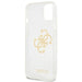 Guess GUHCP13SPCUGL4GTR iPhone 13 mini 5.4’’ transparent hard case Glitter 4G Big Logo - Cell phone cases