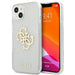 Guess GUHCP13SPCUGL4GTR iPhone 13 mini 5.4’’ transparent hard case Glitter 4G Big Logo - Cell phone cases
