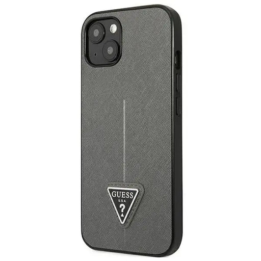 Guess GUHCP13SPSATLG iPhone 13 mini 5,4 ’silver / silver hardcase SaffianoTriangle Logo - Cell phone cases