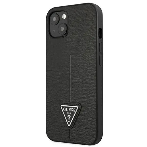 Guess GUHCP13SPSATLK iPhone 13 mini 5,4 ’black / black hardcase SaffianoTriangle Logo - Cell phone cases