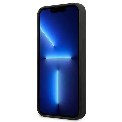 Guess GUHCP13SSLTGK iPhone 13 mini 5.4’’ black/black hardcase Silicone Triangle - Cell phone cases