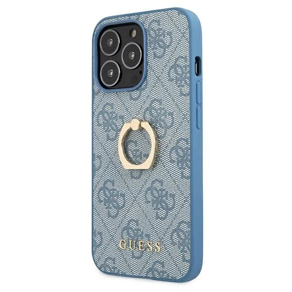 Guess GUHCP13X4GMRBL iPhone 13 Pro Max 6,7’’ niebieski/blue hardcase 4G with ring stand - Cell phone cases