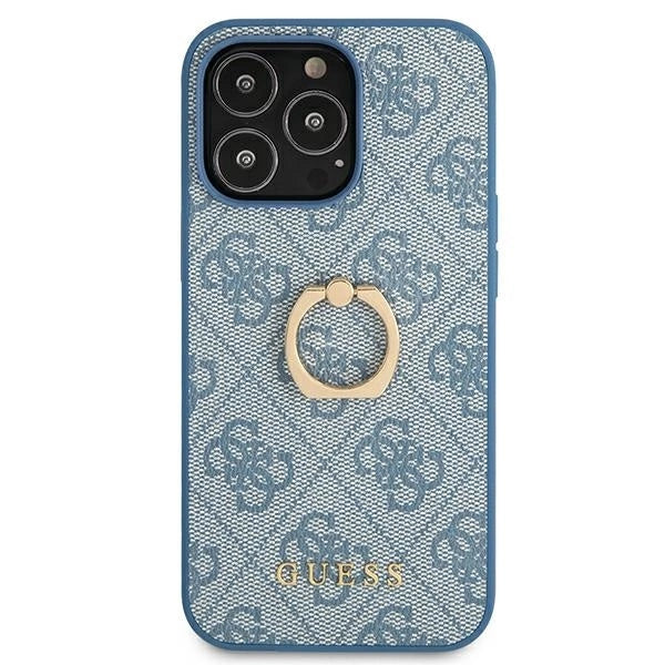 Guess GUHCP13X4GMRBL iPhone 13 Pro Max 6,7’’ niebieski/blue hardcase 4G with ring stand - Cell phone cases